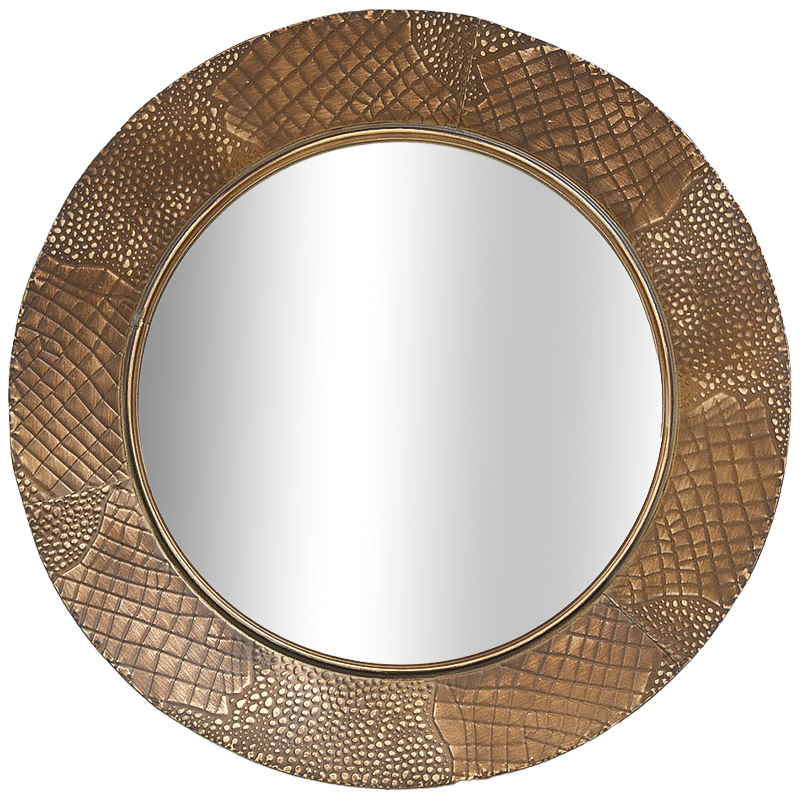 Круглое зеркало Rafferty Round Brass Mirror Латунь Зеркало в Санкт-петербурге | Loft Concept 