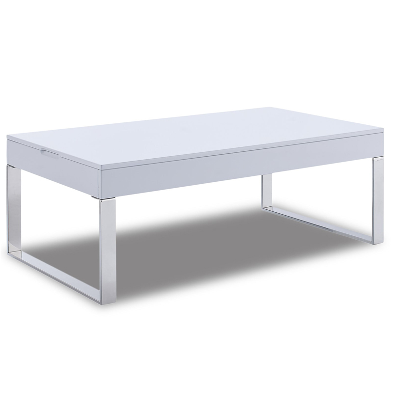 Кофейный стол Annecy Coffee Table white Белый Хром в Санкт-петербурге | Loft Concept 