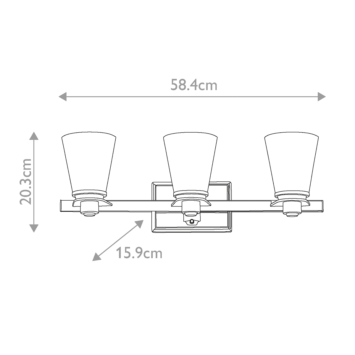 Бра для ванных комнат с белыми стеклянными конусными плафонами Hinkley в Санкт-петербурге