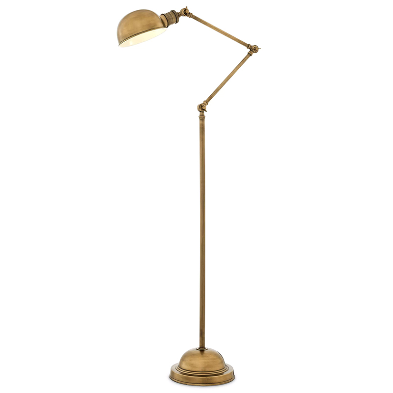 Торшер Eichholtz Floor Lamp Soho Brass Винтажная латунь Латунь в Санкт-петербурге | Loft Concept 