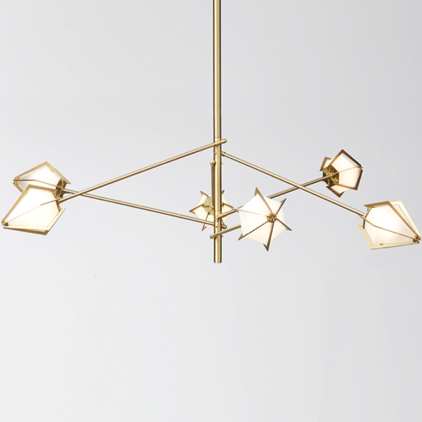 Люстра HARLOW Spoke Chandelier Gabriel Scott Латунь в Санкт-петербурге | Loft Concept 