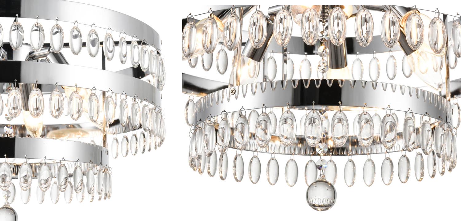 Люстра Oberon Chandelier chrome 50 - фото №1