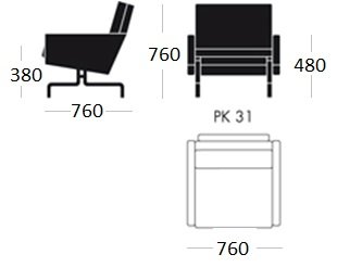 Кресло PK31 1 seat в Санкт-петербурге