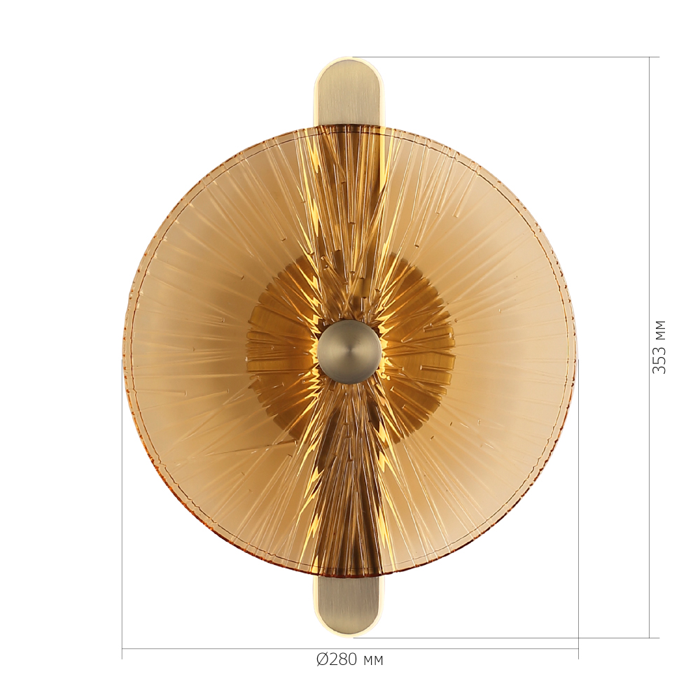 Бра с круглым стеклянным плафоном Gingham в Санкт-петербурге