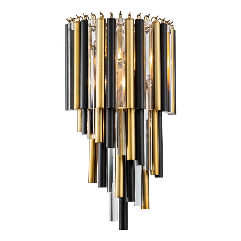 Бра Black Brass Symphony Wall Lamp Черный Латунь Прозрачный (Transparent) в Санкт-петербурге | Loft Concept 