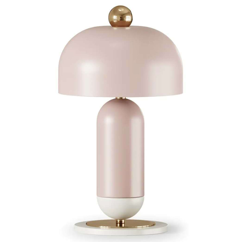 Meet Table lamp pink  Розовый пастельный Латунь в Санкт-петербурге | Loft Concept 