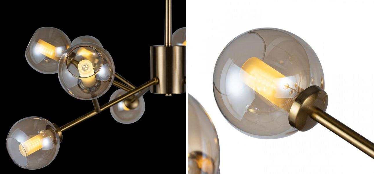 Люстра RH Boule De Cristal amber 9 - фото