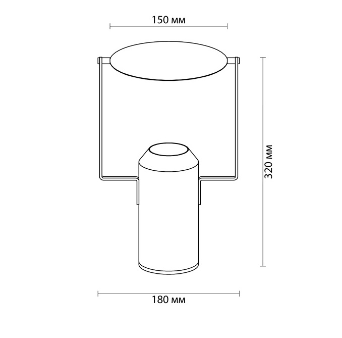 Настольная лампа Black Cylinder Table Lamp в Санкт-петербурге