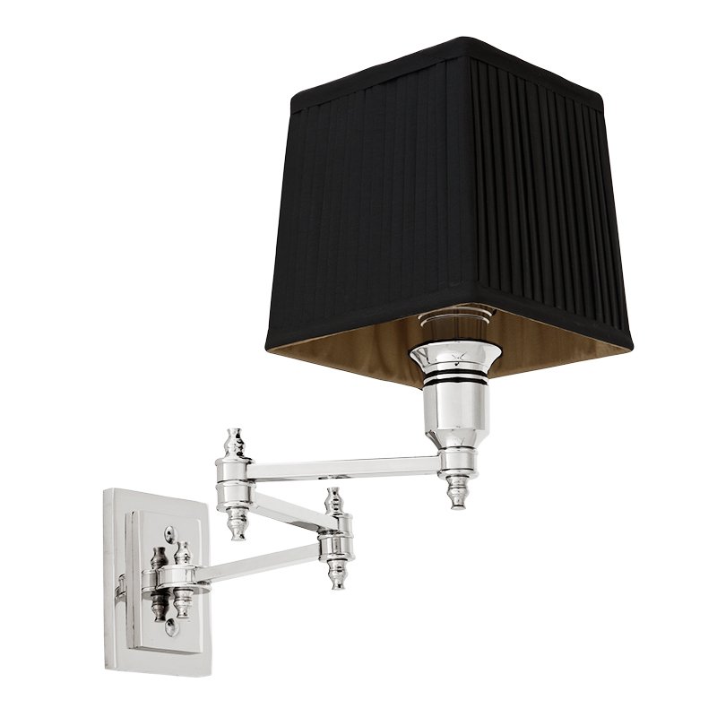 Бра Wall Lamp Lexington Swing Nickel+Black Никель Черный в Санкт-петербурге | Loft Concept 