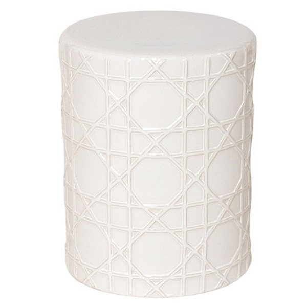 Керамический табурет Cane Garden Stool - White Белый в Санкт-петербурге | Loft Concept 