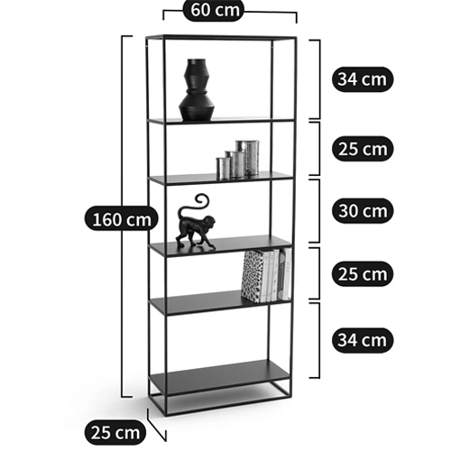 Металлический стеллаж Menzie Black Wide Metal Rack в Санкт-петербурге