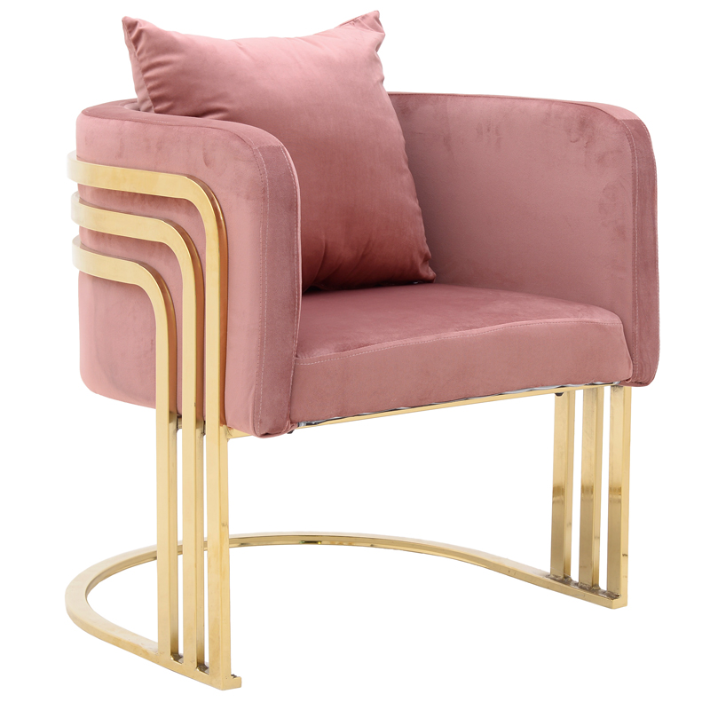 Кресло Custodia Armchair Pink Розовый Глянцевое золото в Санкт-петербурге | Loft Concept 