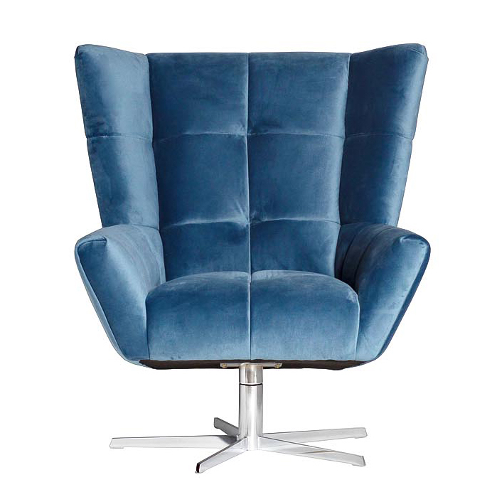 Кресло вращающееся Lord Armchair blue Синий в Санкт-петербурге | Loft Concept 