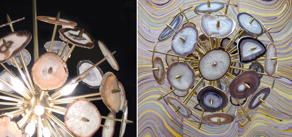 Люстра Agate Burst Chandelier Brass - фото №1