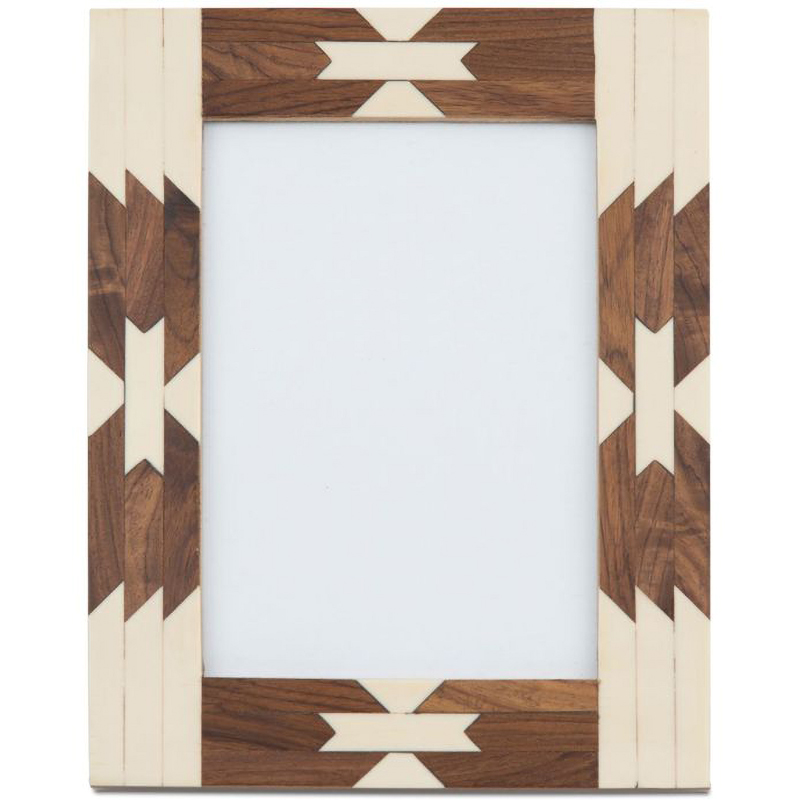 Фоторамка кость Beige Indian Wood Bone Inlay photo frame Бежевый Коричневый в Санкт-петербурге | Loft Concept 