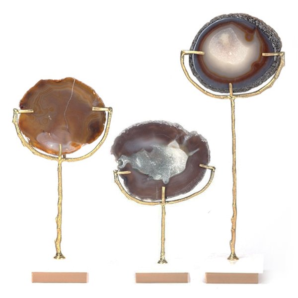 Декоративная статуэтка Stone Agate & Gold Золотой Коричневый в Санкт-петербурге | Loft Concept 