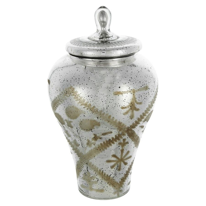 Ваза из стекла с крышкой и декоративными узорами Chinoiserie Ceramics Бежевый Античное зеркальное стекло Ваза из стекла с крышкой и декоративными узорами Chinoiserie Ceramics Бежевый Античное зеркальное стекло в Санкт-петербурге | Loft Concept
