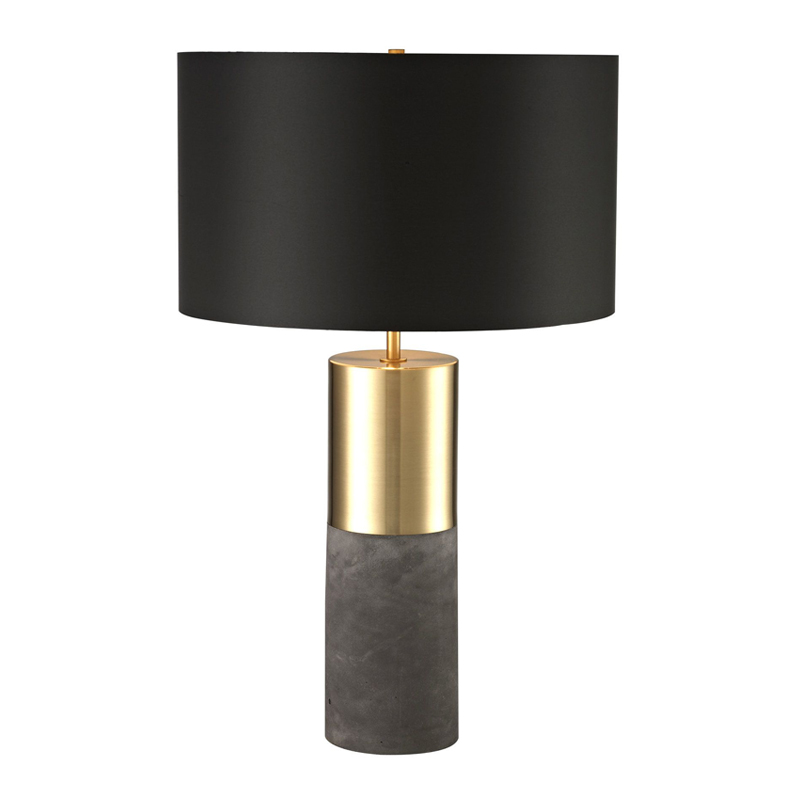 Настольная лампа ZOEY TABLE LAMP Black base Black shade Золотой Черный в Санкт-петербурге | Loft Concept 