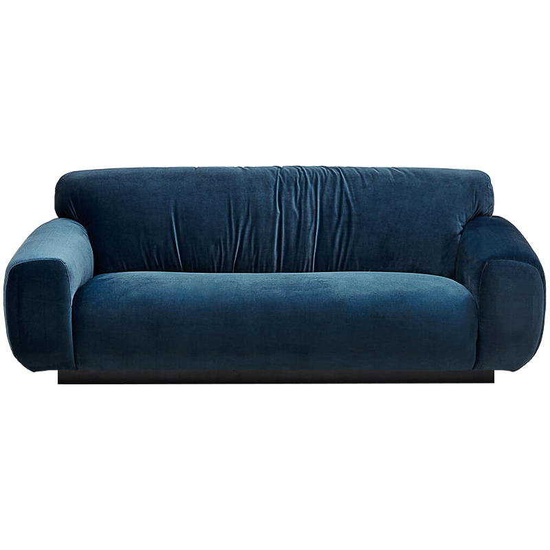 Диван Inesia Sofa blue Темно-синий Черный в Санкт-петербурге | Loft Concept 