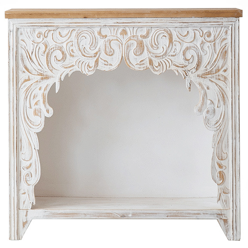 Консоль Indian Antique White Furniture Felicienne Console Древесина Белый в Санкт-петербурге | Loft Concept 