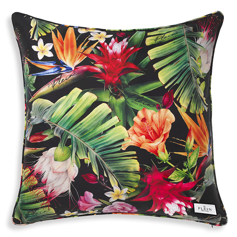 Подушка Philipp Plein Cushion Silk Jungledonna 70 x 70 Мульти в Санкт-петербурге | Loft Concept 