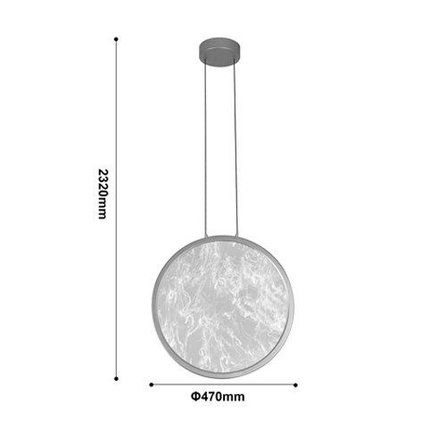 Светодиодный подвесной светильник круглой формы с металлической рамой золотого цвета Marble Glow 47 в Санкт-петербурге