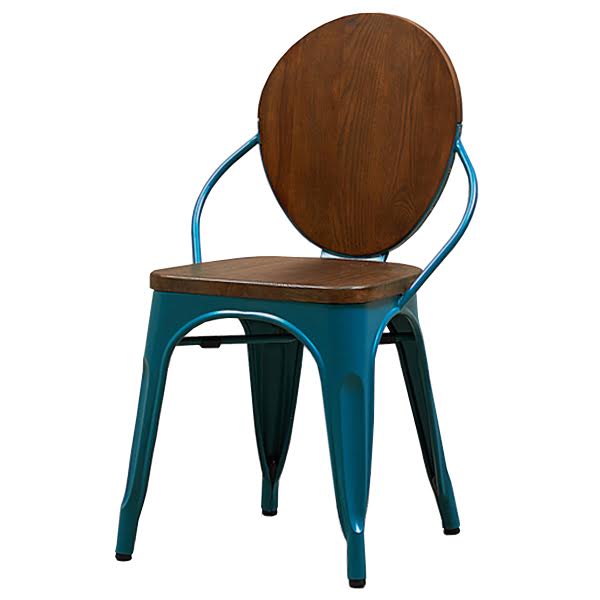 Стул Tolix chair Wooden Turquoise Дуб темный Бирюзовый в Санкт-петербурге | Loft Concept 