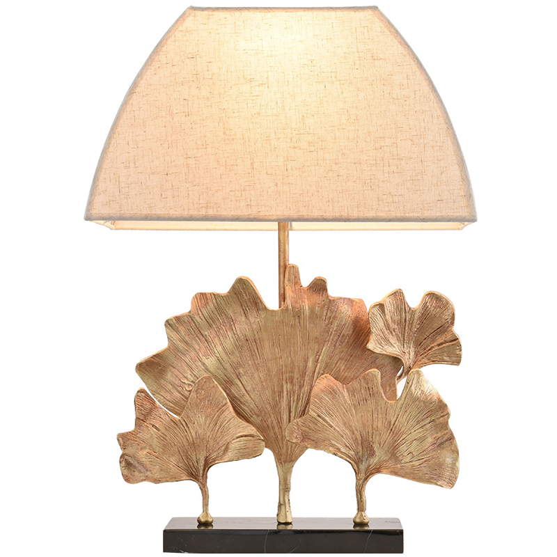 Настольная лампа Ginkgo Table lamp Молочный Латунь Черный в Санкт-петербурге | Loft Concept 