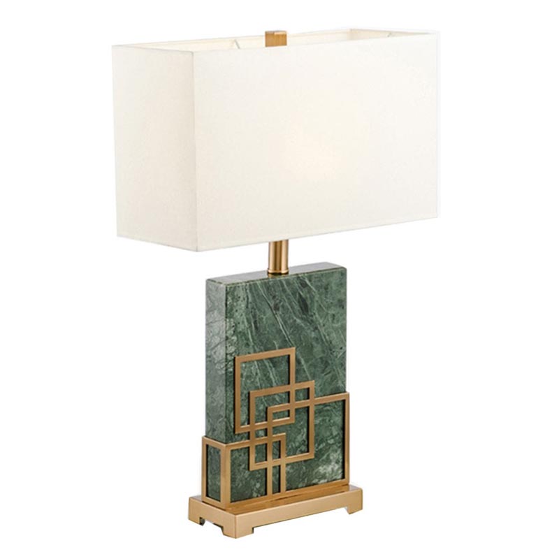 Настольная лампа Table Lamp marble green Зеленый Латунь в Санкт-петербурге | Loft Concept 