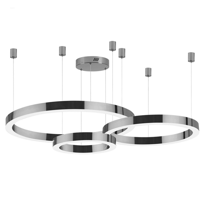 Люстра 3 Nickel Ring Horizontal Никель в Санкт-петербурге | Loft Concept 