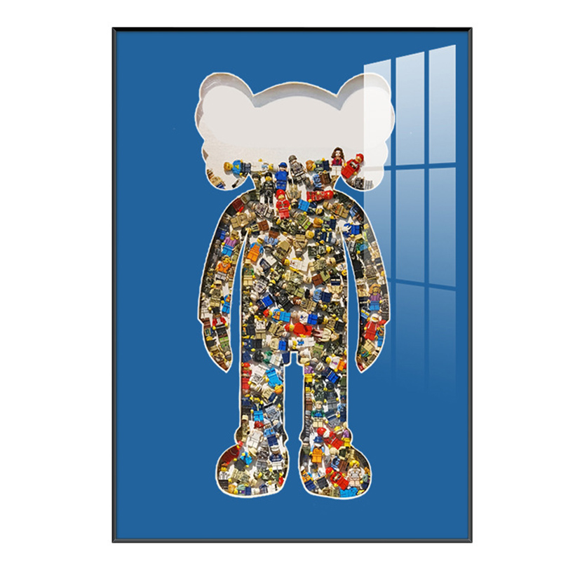 Постер Bearbrick Blue Мульти в Санкт-петербурге | Loft Concept 