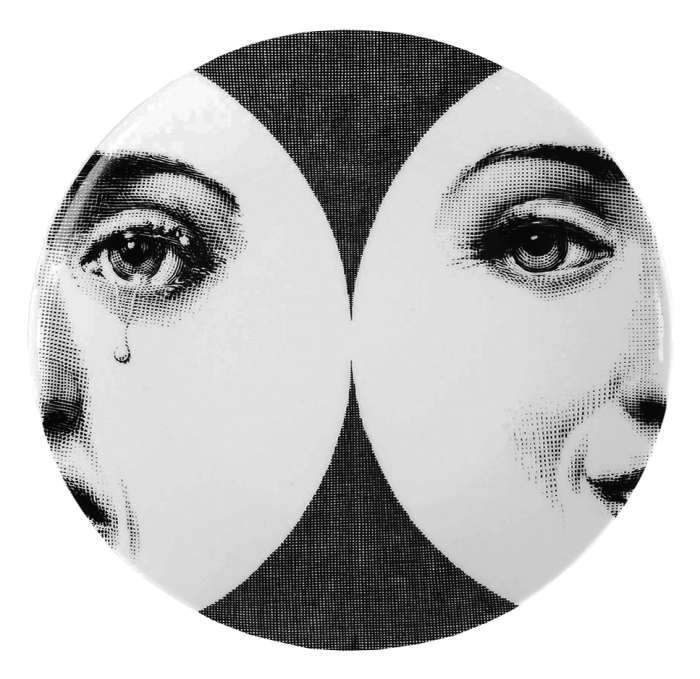 Декоративная тарелка Fornasetti 280 Черный Декоративная тарелка Fornasetti 280 Черный в Санкт-петербурге | Loft Concept