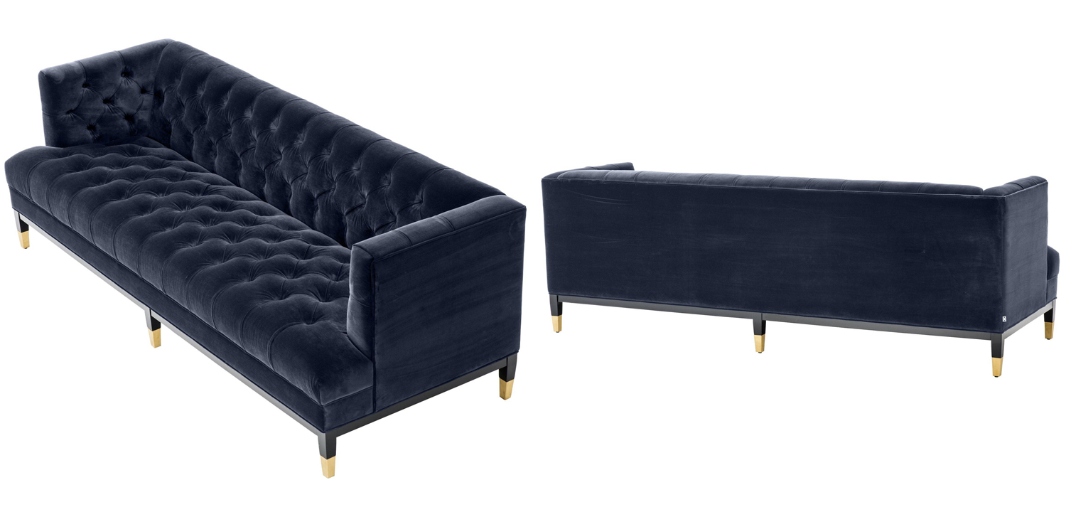 Диван Eichholtz Sofa Castelle midnight blue - фото