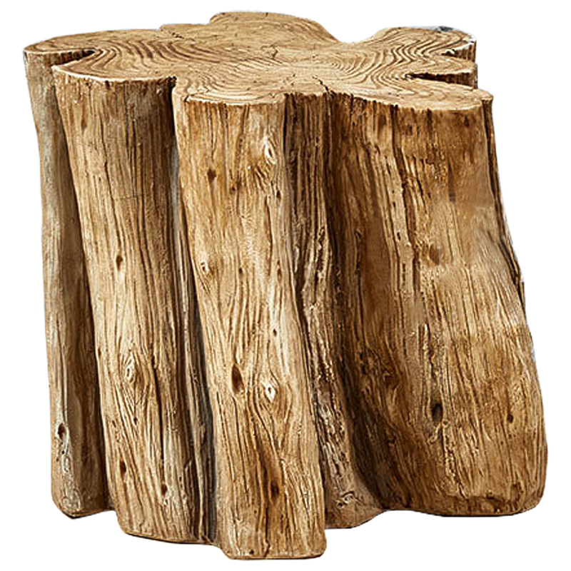 Приставной стол Wavy Stump Side Table Коричневый в Санкт-петербурге | Loft Concept 