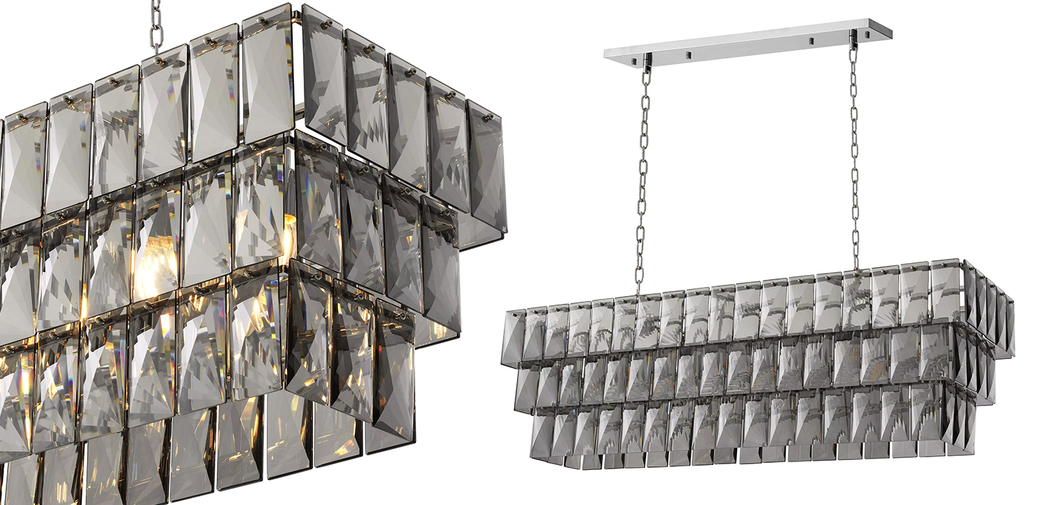 Люстра Eichholtz Chandelier Amazone Rectangular Nickel - фото