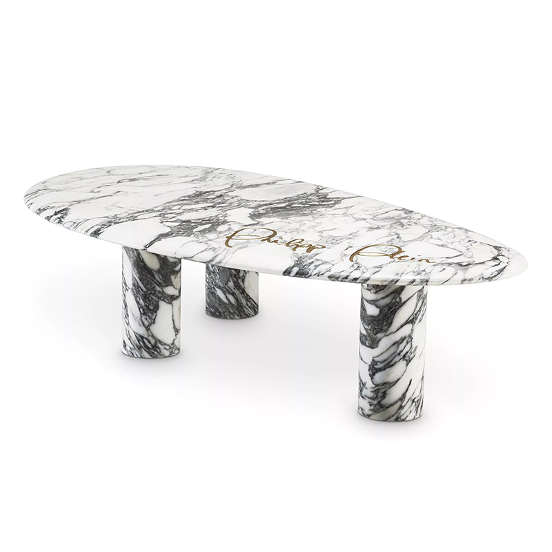 Кофейный стол Philipp Plein Coffee Table Forte Белый Белый Мрамор Bianco в Санкт-петербурге | Loft Concept 