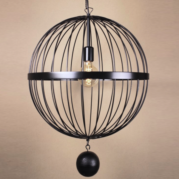 Подвесной светильник Wire Cage Pendant Spher Black Черный в Санкт-петербурге | Loft Concept 