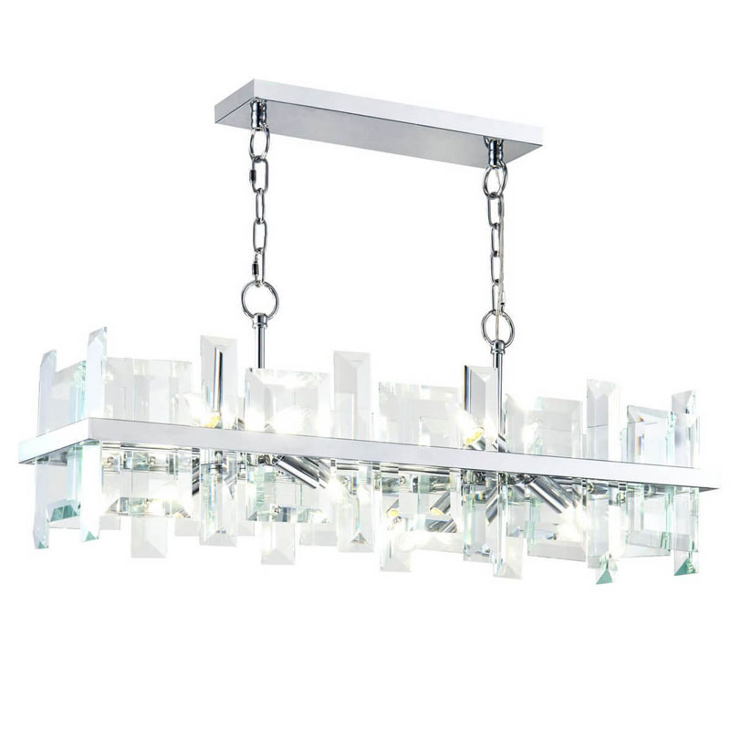 Люстра Harlow Crystal Square Chandelier chrome 8 Хром в Санкт-петербурге | Loft Concept 