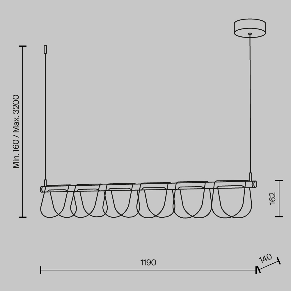 Люстра подвесная Fluffy 3000К 30Вт в Санкт-петербурге