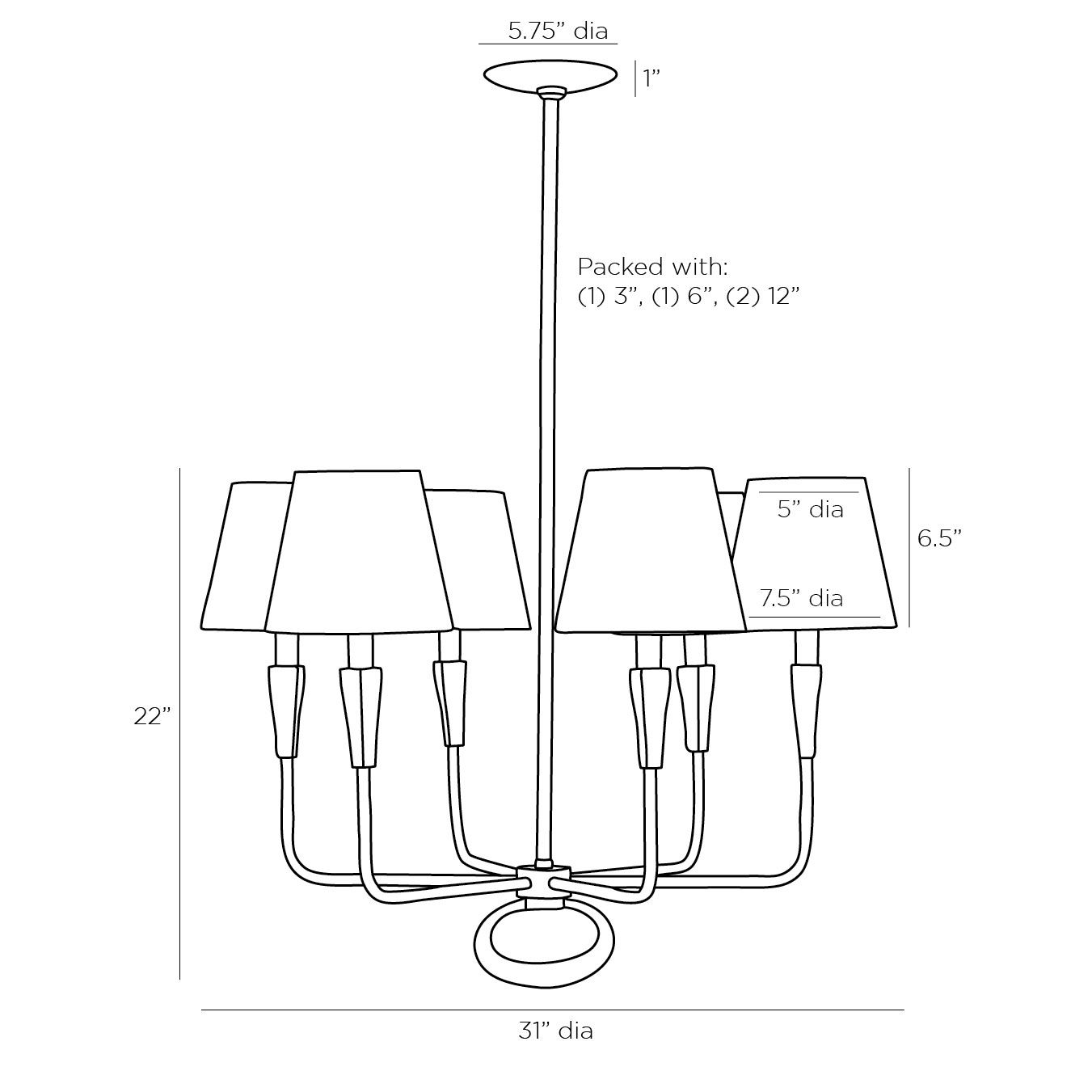 Люстра Arteriors JEREMIAH CHANDELIER в Санкт-петербурге