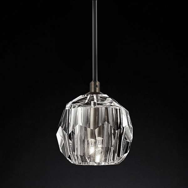 Подвесной светильник Boule De Cristal Single Rod Pendant Chrome Хром в Санкт-петербурге | Loft Concept 