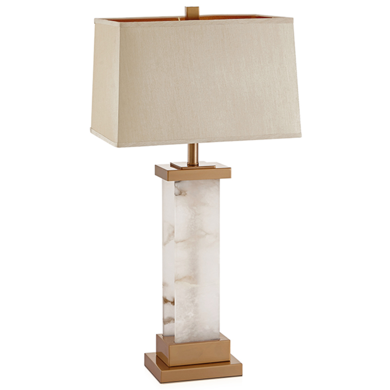 Настольная Лампа Мрамор Table lamp marble two ivory ( слоновая кость ) Латунь в Санкт-петербурге | Loft Concept 