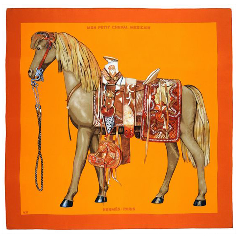 Плед Hermes Horse Orange Plaid Оранжевый в Санкт-петербурге | Loft Concept 