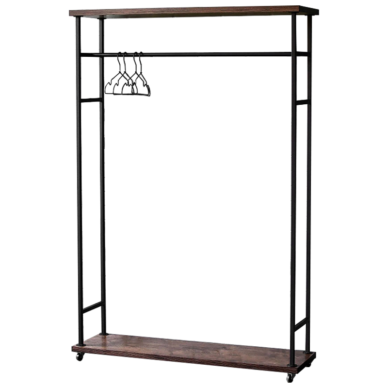 Рейл Lowery Brown Industrial Metal Rust Clothes Rail Черный Коричневый в Санкт-петербурге | Loft Concept 