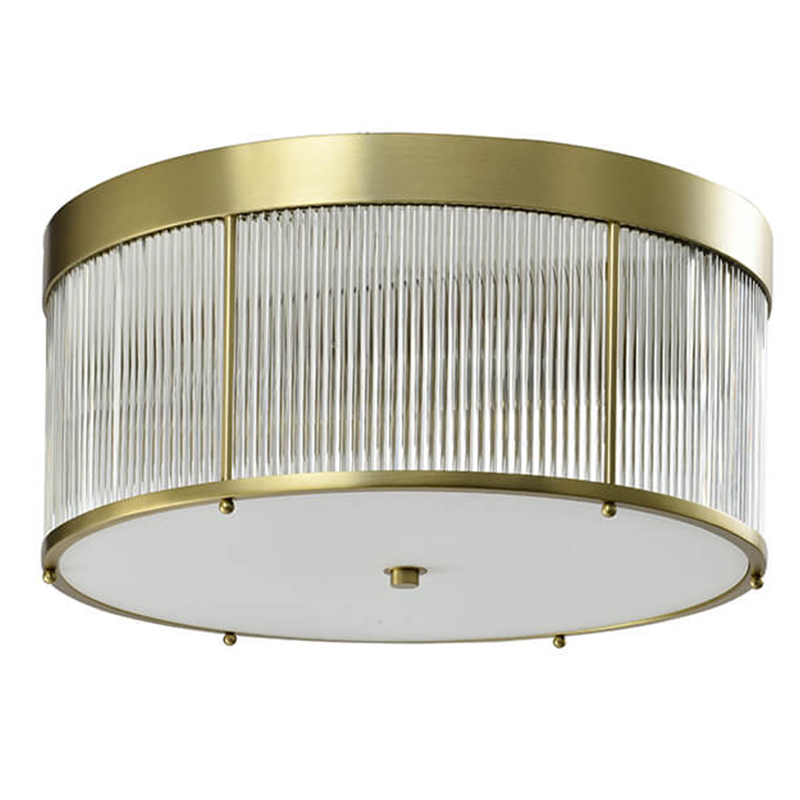 Потолочный светильник Caleb Brass Ceiling Lamp Латунь Прозрачный (Transparent) в Санкт-петербурге | Loft Concept 