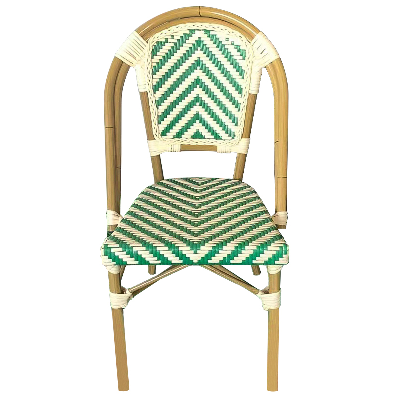 Стул ротанг Wicker Fabian Rattan Chair Green Древесина Зеленый Бежевый в Санкт-петербурге | Loft Concept 