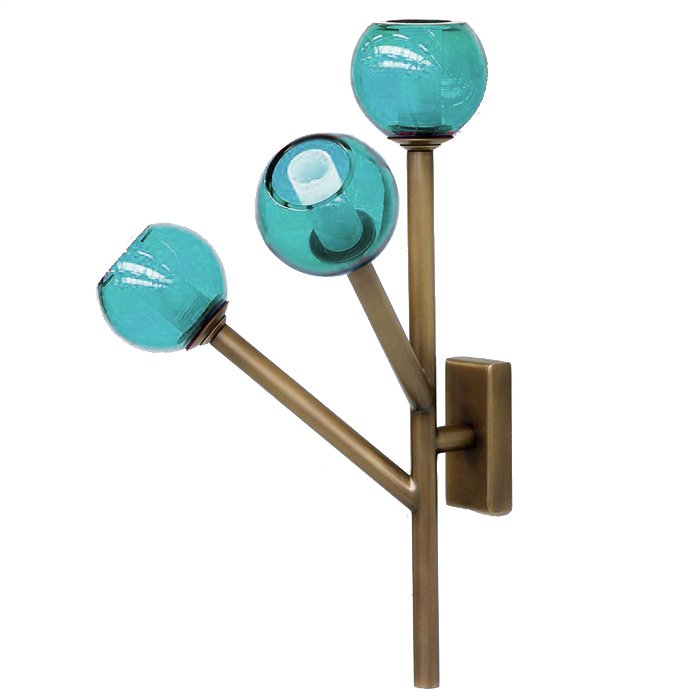 Бра Last Night Wall Lamp Turquoise Латунь Бирюзовый в Санкт-петербурге | Loft Concept 