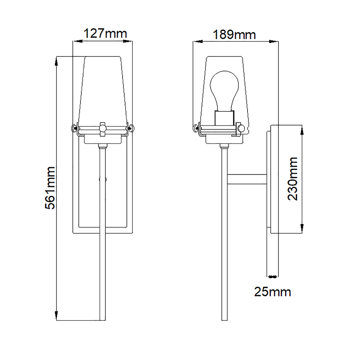 Бра с прозрачным стеклянным плафоном Kichler в Санкт-петербурге