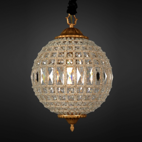 Люстра RH 19th c. Casbah Crystal Pendant 32 Темная бронза винтаж в Санкт-петербурге | Loft Concept 