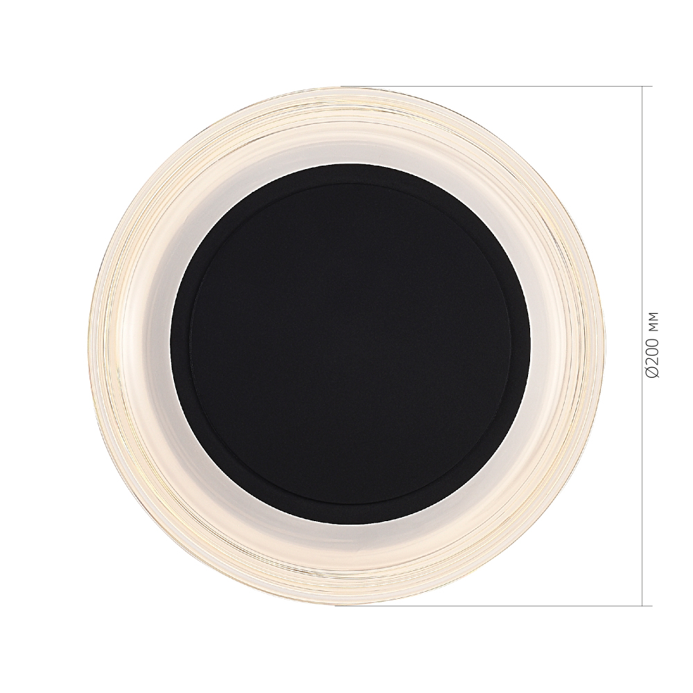 Бра круглое черный/прозрачный Plumpness LED 7 в Санкт-петербурге